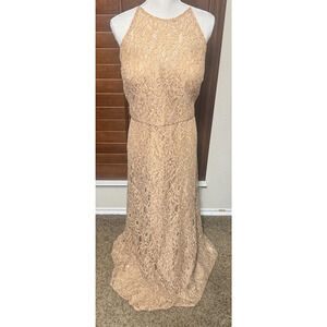 Anny Lee Beige Lace Gown Dress Sequins Formal Plus 3XL mother of bride groom